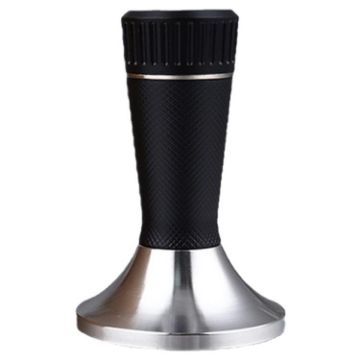 58.3mm Mesh Texture Coffee Powder Press Hammer Stainless Steel Black - 1