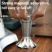 58.3mm Mesh Texture Coffee Powder Press Hammer Stainless Steel Black - 7