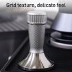 58.3mm Mesh Texture Coffee Powder Pressing Hammer Stainless Steel Silver - 5
