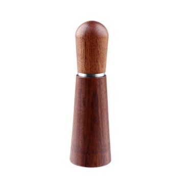 Red Brown Solid Wood Stand Stainless Steel Coffee Powder Needle - 1