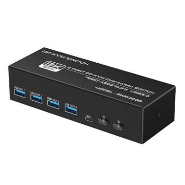 FJGEAR FJ-8K202DB 8K 60Hz DP Monitor KVM Switch EU Plug - 1