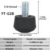 BEXIN FT-02B Tripod Anti-Slip Rubber Feet Pads 3/8 Screw (Black) - 5