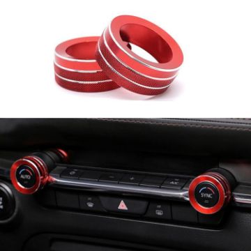 Mazda Axela CX-30 2020-2022 Red Control Knob Decorative Rings 2pcs - 1