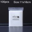 100pcs Double Layer Warning Label Ziplock Bags 11x16cm 12 Wire - 1