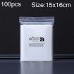 100pcs Double Layer Warning Ziplock Bags 15x16cm 12 Wire Eco-Friendly - 1