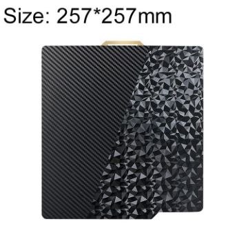 3D Printer Build Plate 257x257mm PET Carbon Fiber PEO Diamond Film - 1