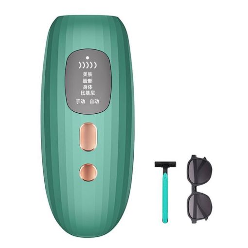 Portable Laser Hair Removal Device IPL Photon Electric, UK Plug, Dark Green - 1
