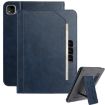 Infinix XPad 11 2024 Dark Blue Leather Tablet Case Wristband - 1