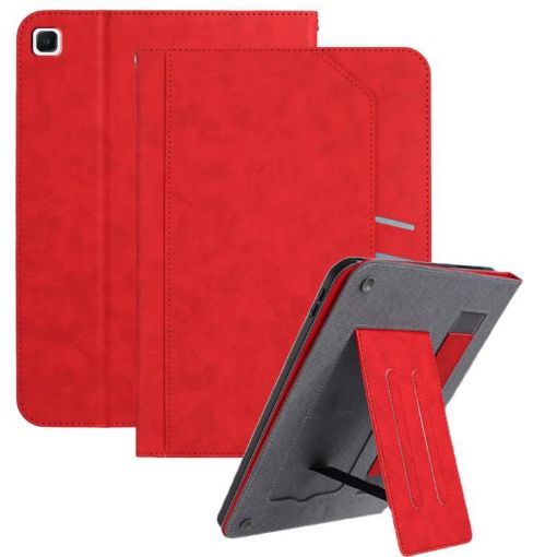 Samsung Galaxy Tab S6 Lite 10.4 Red Leather Wristband Tablet Case - 1