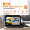 ESCAM C88 4.3" 1080P WiFi Video Doorbell with Night Vision & Audio (Black) - 2