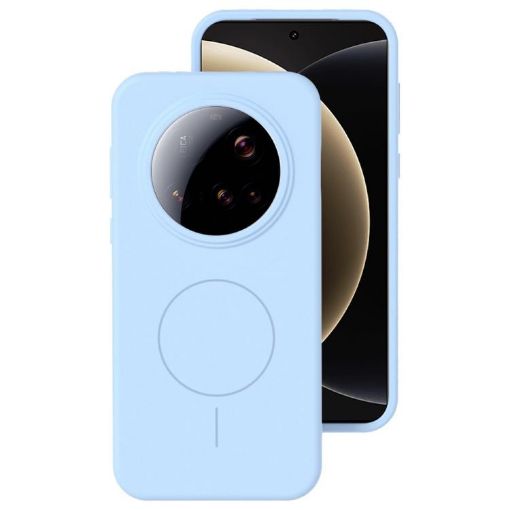 Xiaomi 15 Ultra Sky Blue Liquid Silicone MagSafe Phone Case - 1