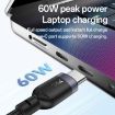 Yesido CA136C 60W USB-C to Type-C & iWatch Charging Cable 1.2m Black - 3