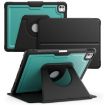 iPad Pro 13 2024 Dark Green Leather Magnetic Rotation Case - 1