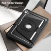 iPad 2025/2022 Honeycomb Magnetic Rotation Leather Case - Black - 8