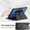 iPad 2025/2022 Honeycomb Magnetic Rotation Leather Case - Blue - 6