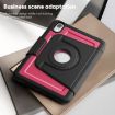 iPad mini 2024/mini 6 Wine Red Honeycomb Magnetic Leather Case - 8