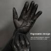 SOMAN MG-24 XL Black Motorcycle Sheepskin Touch Screen Retro Gloves - 7