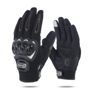 SOMAN CG666 Motorcycle Riding Gloves, Anti-slip Full Finger, Size M, Black - 1