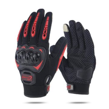 XXL Red SOMAN CG666 Anti-slip Full Finger Motorcycle Riding Gloves - 1