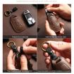 Mazda Axela Hallmo B023 Crazy Horse Cowhide Key Cover Red - 8