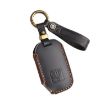 Kia Carnival Hallmo B087 Crazy Horse Cowhide Key Cover (Black) - 1