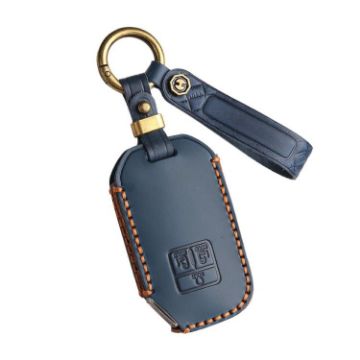 Kia Carnival Hallmo B087 Blue Crazy Horse Cowhide Key Cover - 1