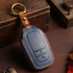 Toyota Corolla 2-Button B110 Crazy Horse Cowhide Key Cover (Blue) - 1