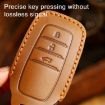 Toyota Corolla 2-Button B110 Crazy Horse Cowhide Key Cover (Blue) - 7