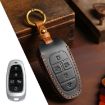 Hyundai Staria/Sonata 5-Button Car Key Cover - Black Cowhide Protection - 1