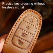 Hyundai Staria/Sonata 5-Button Car Key Cover - Black Cowhide Protection - 7