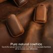 Kia Carnival SX Hallmo E171 Crazy Horse Cowhide Key Cover (Black) - 5
