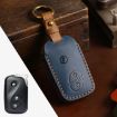 Lexus RX270/ES240/LX570 Crazy Horse Cowhide Key Cover (3-Button Blue) - 1