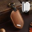 Kia K3/K5 2024 Hallmo Crazy Horse Cowhide Key Cover (8-Button Brown) - 1