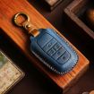 Toyota Alphard 5-Button Blue Cowhide Key Cover - Hallmo Crazy Horse - 2