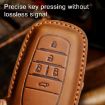 Toyota Alphard 5-Button Blue Cowhide Key Cover - Hallmo Crazy Horse - 4