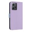 Redmi Note 12 4G Purple Leather Phone Case with Metal Bow & Hand Strap - 3