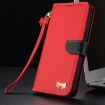 Redmi Note 12 Pro 4G Global Leather Phone Case with Hand Strap - Red - 8