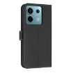Redmi Note 13 5G Black Leather Phone Case with Metal Bow & Hand Strap - 3