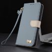 Redmi Note 13 5G Light Blue Leather Case with Metal Bow & Hand Strap - 8