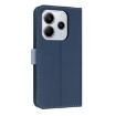 Redmi Note 14 4G Dark Blue Leather Phone Case with Hand Strap - 3