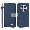 Redmi Note 14 Pro 4G Global Leather Case with Hand Strap - Dark Blue - 1