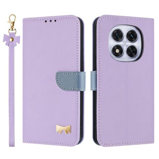 Redmi Note 14 Pro 4G Global Purple Leather Case with Hand Strap - 1