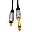 3m 6.35mm Mono Plug to RCA Male Audio Adapter Cable for Amp, Speaker, Guitar - 4