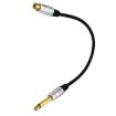 6.35mm Mono Plug to RCA Female Adapter Cable for Amp, Speaker, Guitar 0.3m - 1