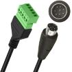S-Video 8 Pin Male to 5 Pin Female Adapter Cable, 0.3m (Black) - 1