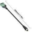 S-Video 8 Pin Male to 5 Pin Female Adapter Cable, 0.3m (Black) - 2