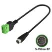 S-Video 8 Pin Male to 5 Pin Female Adapter Cable, 0.3m (Black) - 4