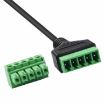 S-Video 8 Pin Male to 5 Pin Female Adapter Cable, 0.3m (Black) - 5
