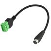 S-Video 8 Pin Male to 5 Pin Female Adapter Cable, 0.3m (Black) - 6