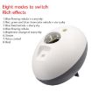 Elliptical Starry Projection Lamp Rechargeable Light, No Remote, White Grey - 4